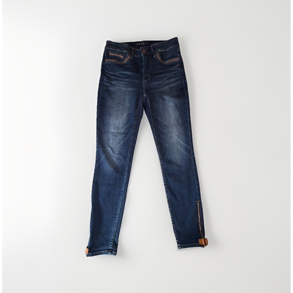 White House Black Market The Skinny Ankle Stretchy‎ Blue Jeans Women's Size 4S